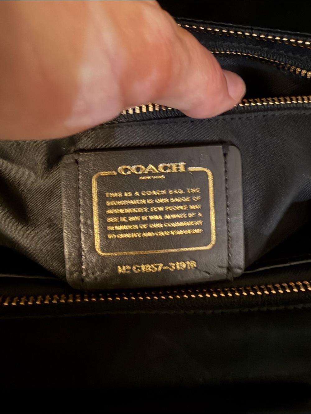 Coach Grace 20 Black Leather Bag - Picture 7 of 9